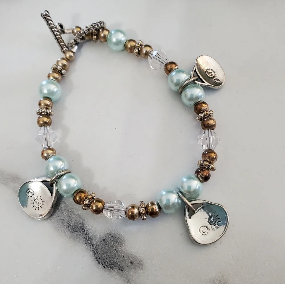 Love Always Niece Silver Crystal Beaded Bracelet SJC